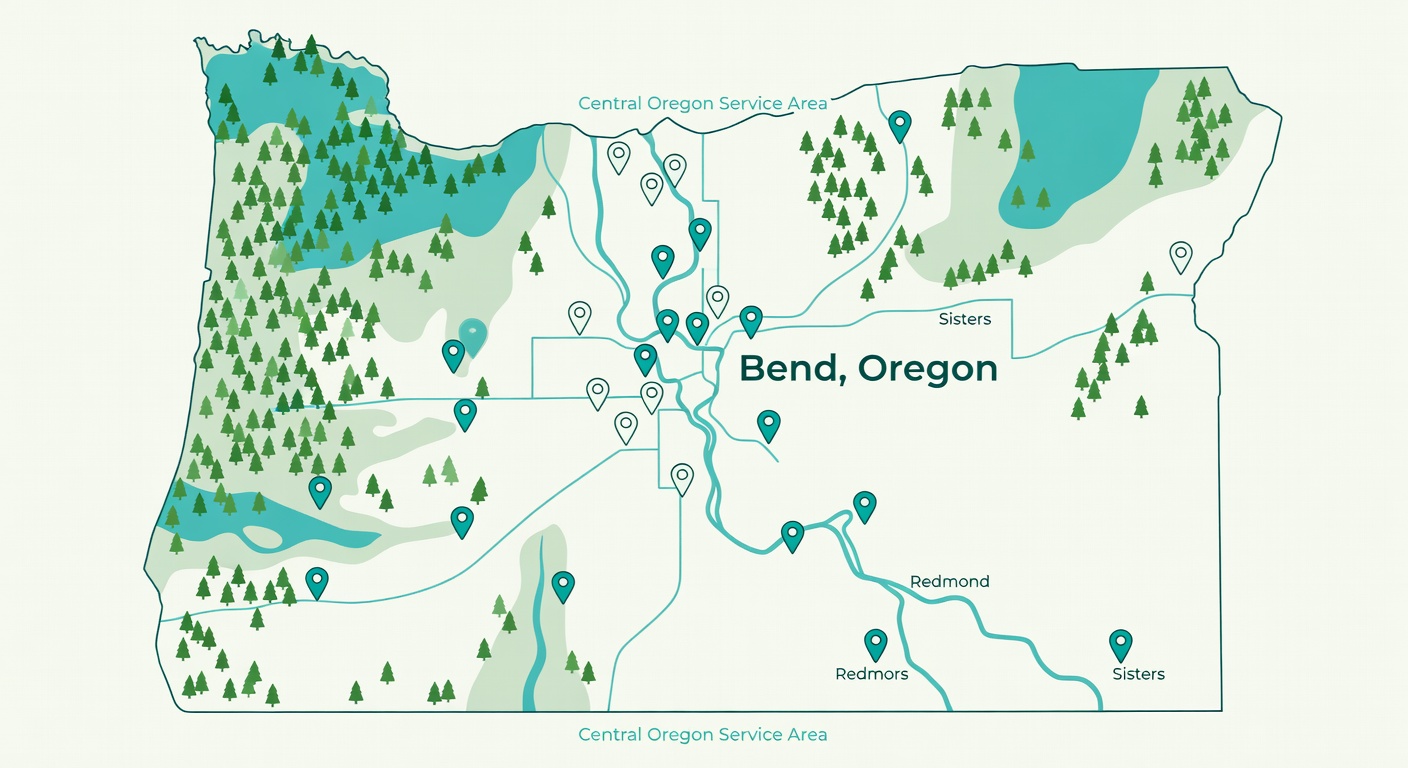 Bend Oregon service area map