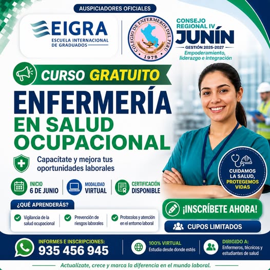 CURSO DE ENFERMERIA EN SALUD OCUPACIONAL