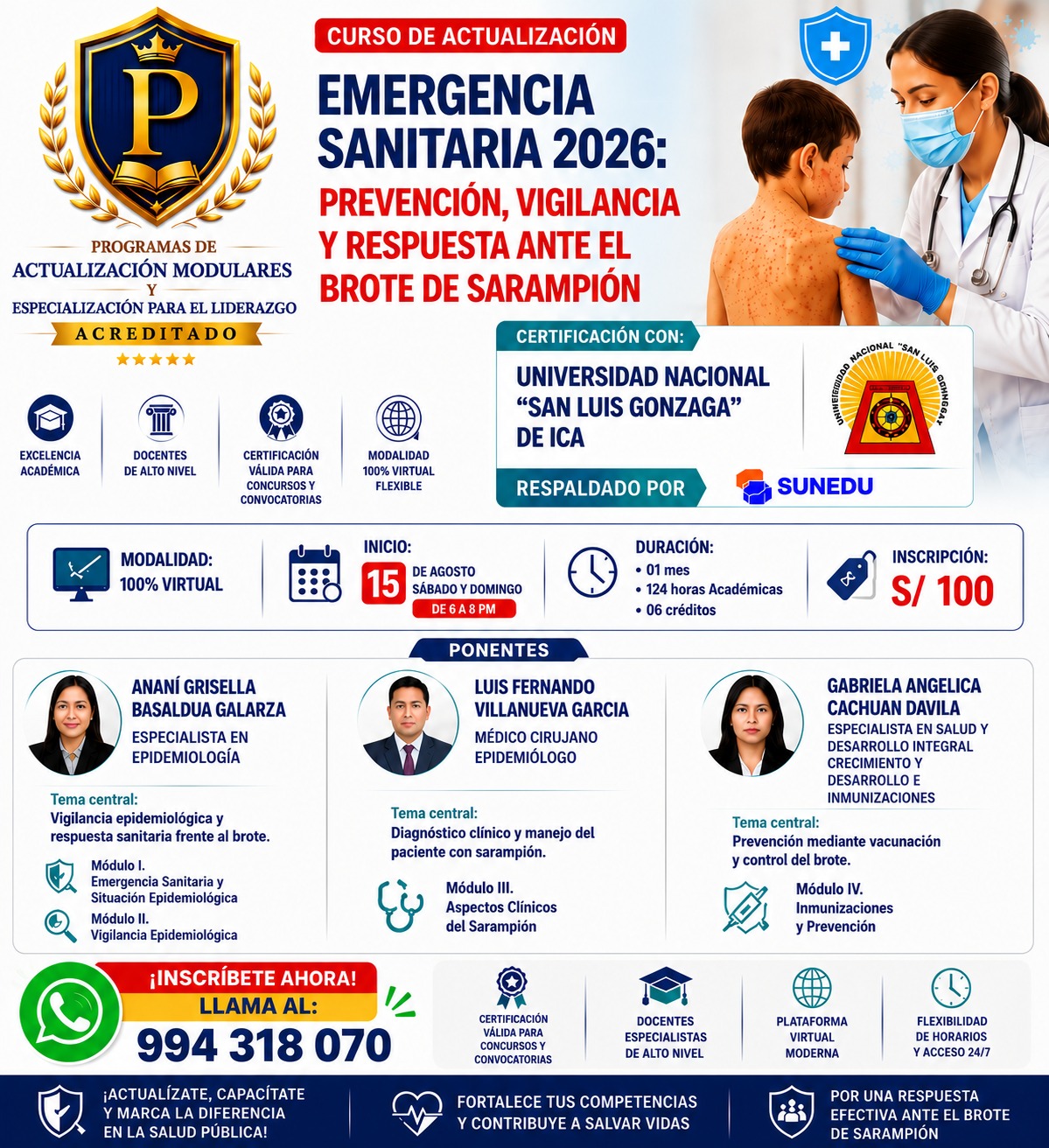 Emergencia Sanitaria 2026: Prevención, Vigilancia y Respuesta ante el Brote de Sarampión