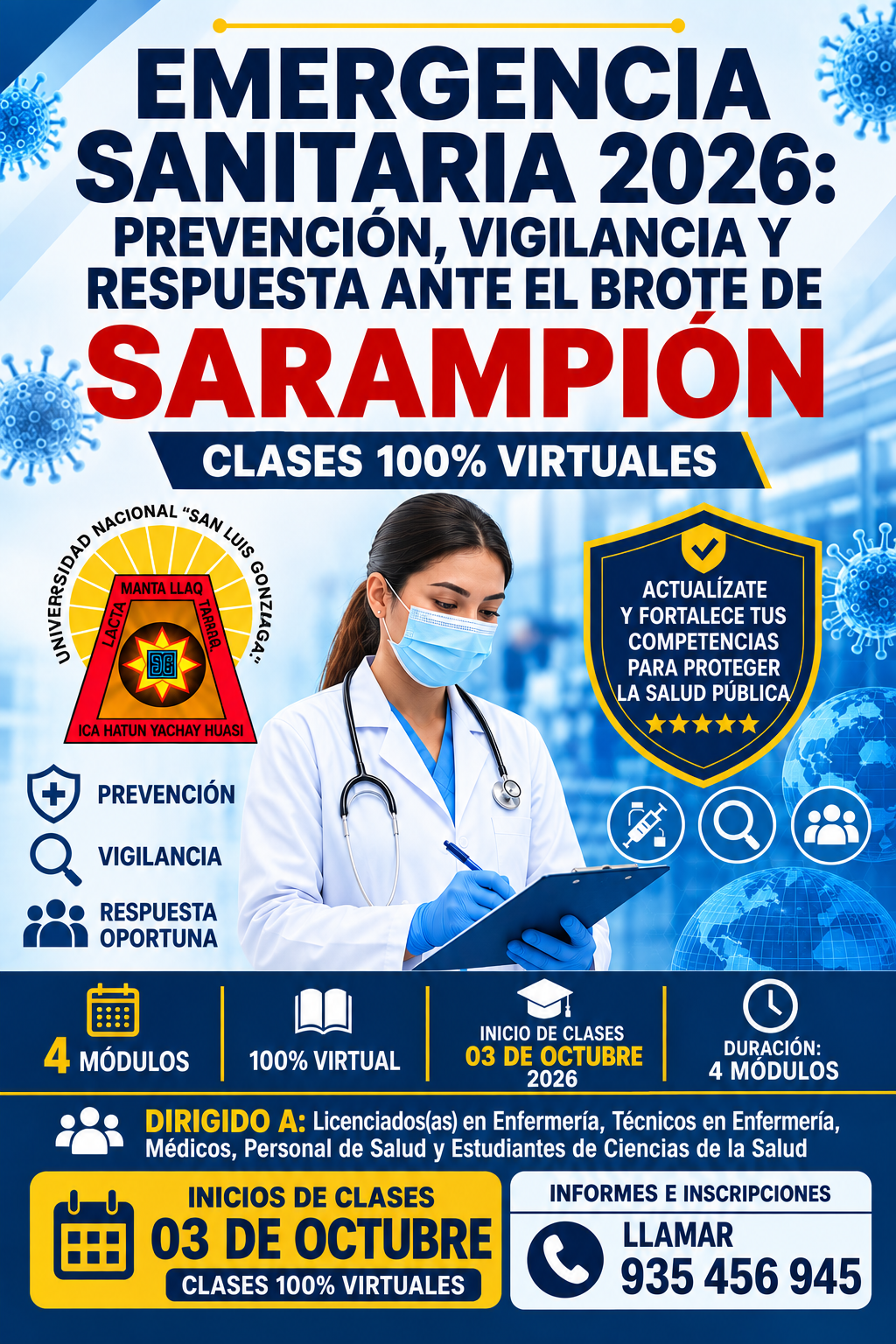 Emergencia Sanitaria 2026: Prevención, Vigilancia y Respuesta ante el Brote del Sarampión