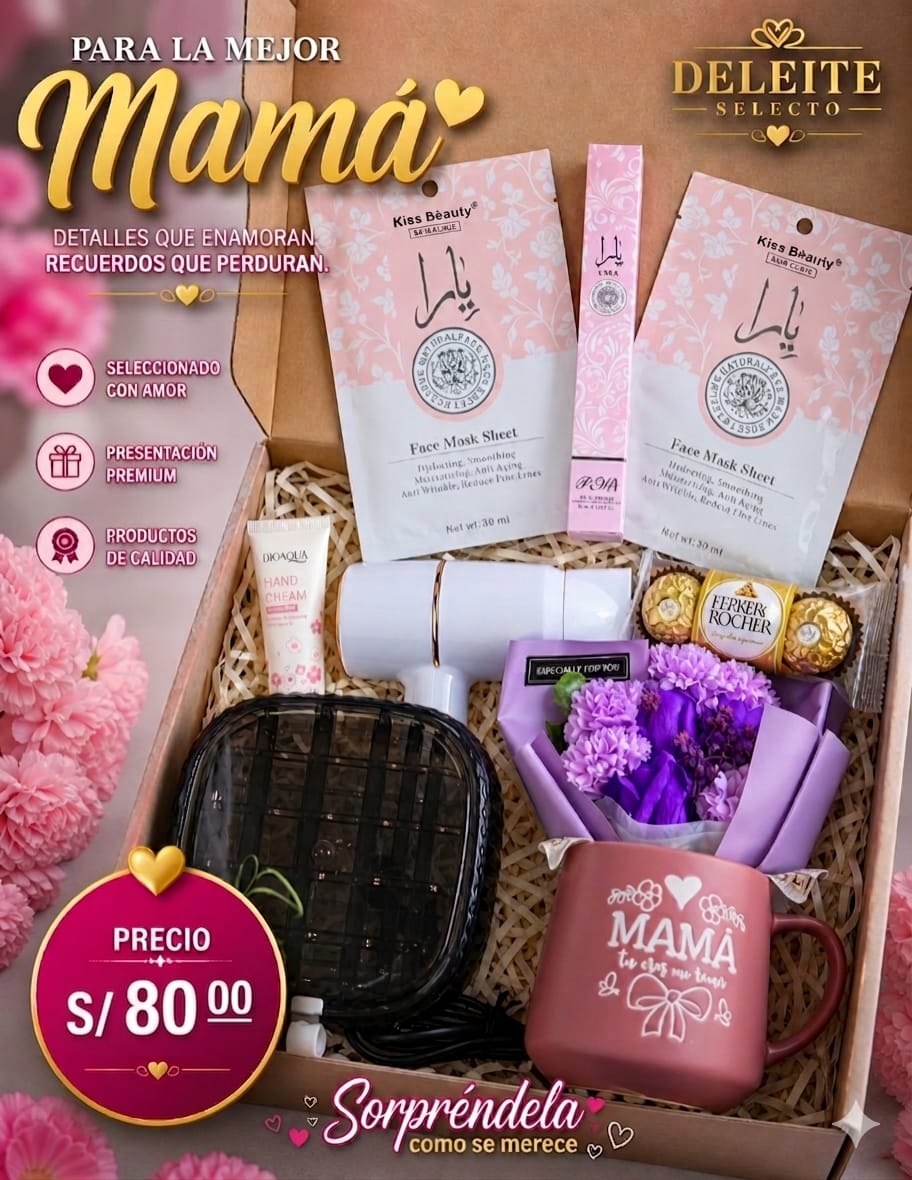 Box con Secador de Cabello - Cajas de Regalo para Mamá