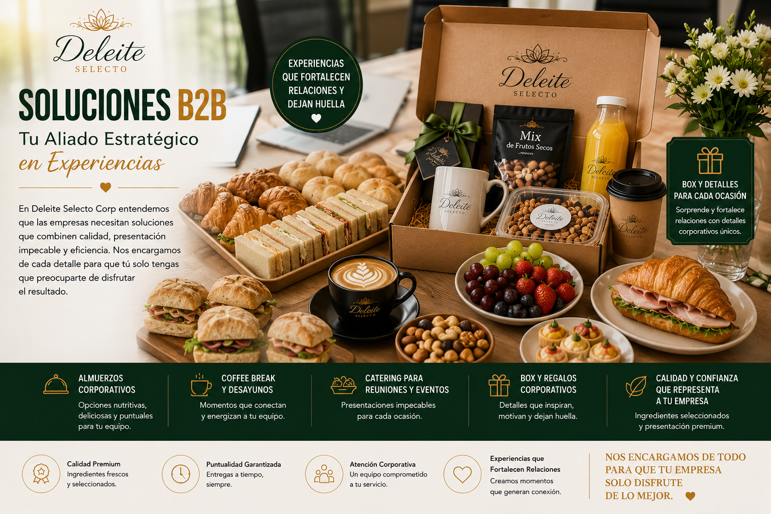 Servicios Corporativos Deleite Selecto - Catering y soluciones empresariales