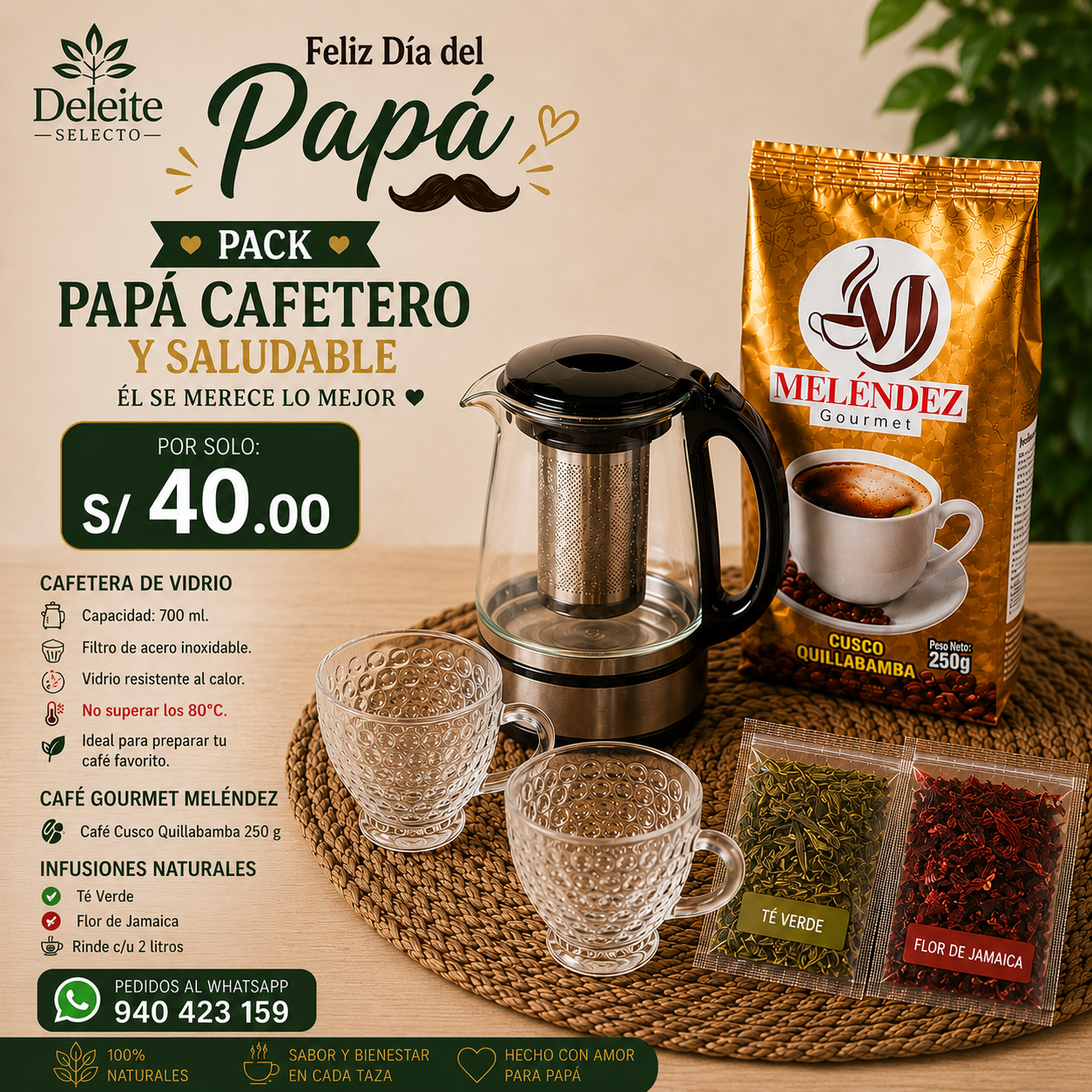 Pack Papá Cafetero y Saludable - Café e infusiones