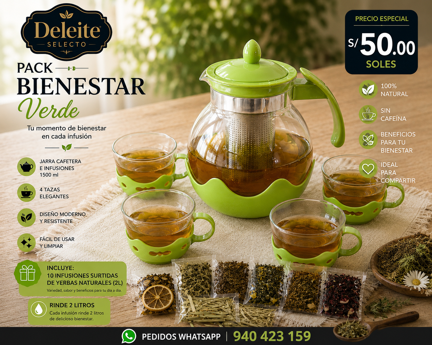 Pack Bienestar Verde - Set de té verde