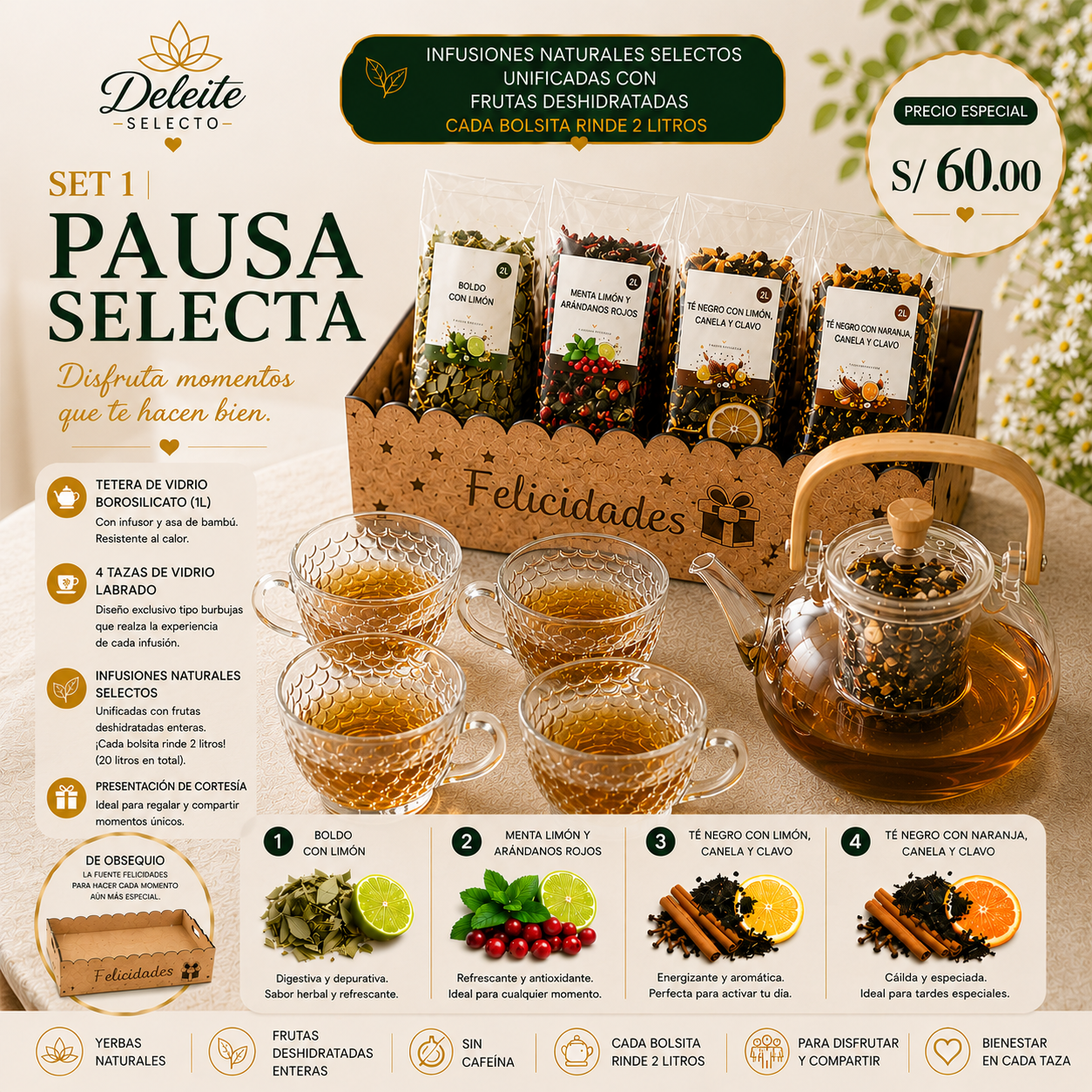Set Pausa Selecta - Té y Café Premium