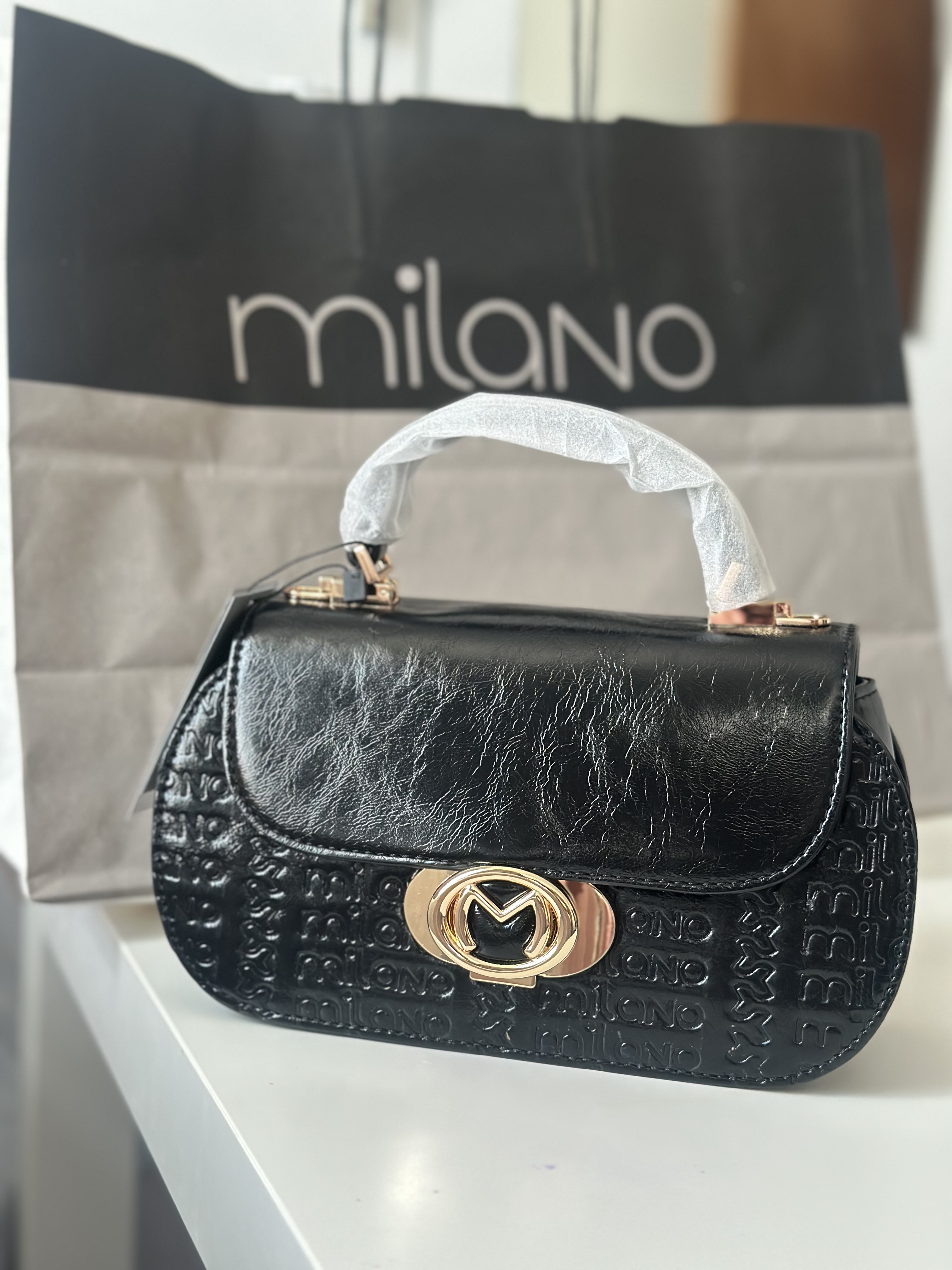 شنطة Milano السوداء الفاخرة