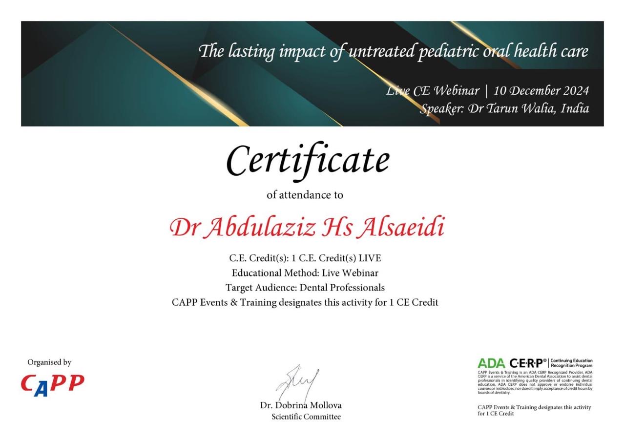 Pediatric Oral Health Care